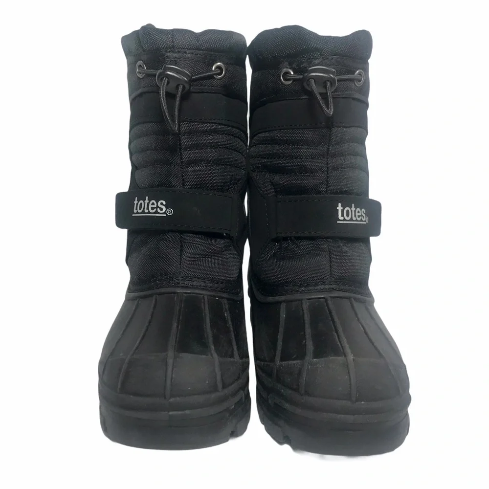 TOTES Connor Kids Waterproof Snow Boots with Removable Liner Black - Picture 4 of 10